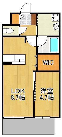 四季荘(1LDK/3階)の間取り写真