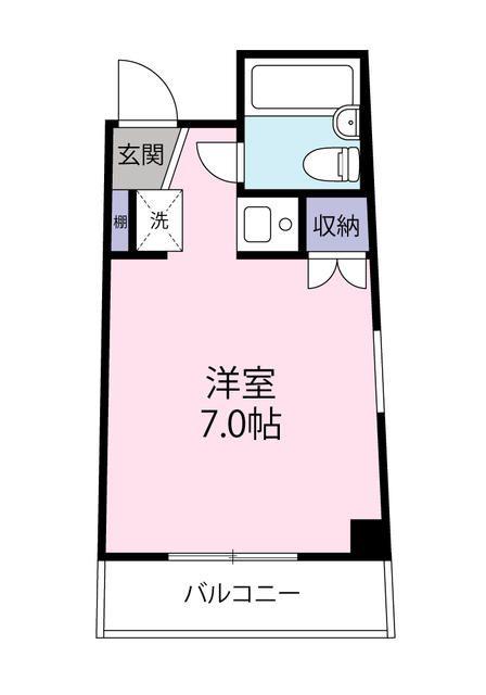 KBビル(1K/6階)の間取り写真