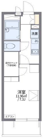 レオパレス小田井(1K/2階)の間取り写真