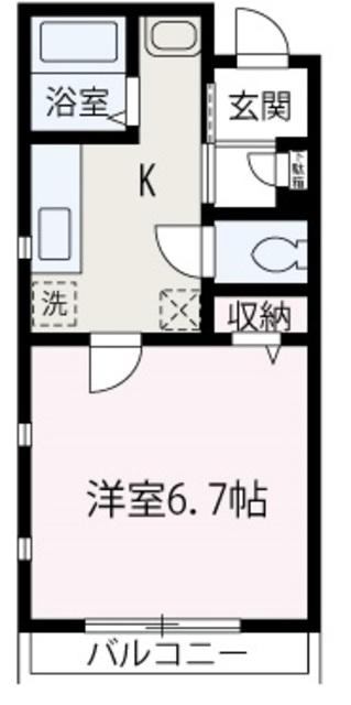 クレールアヴェニュー(1K/2階)の間取り写真
