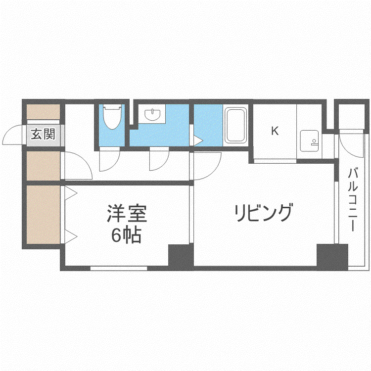 ミルネージュ35(1LDK/2階)の間取り写真