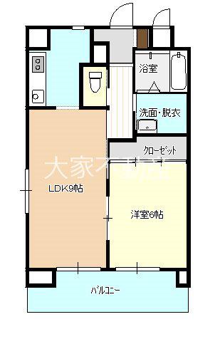 グローリー貝津II(1LDK/2階)の間取り写真