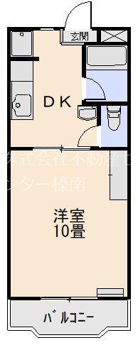 ハイマートドライ(1DK/2階)の間取り写真