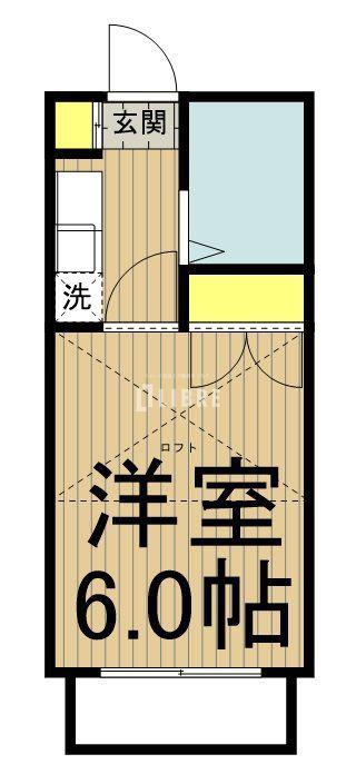 ドリーミー立川(1K/2階)の間取り写真