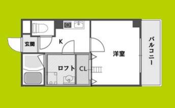 ブリリアントコア(1K/3階)の間取り写真