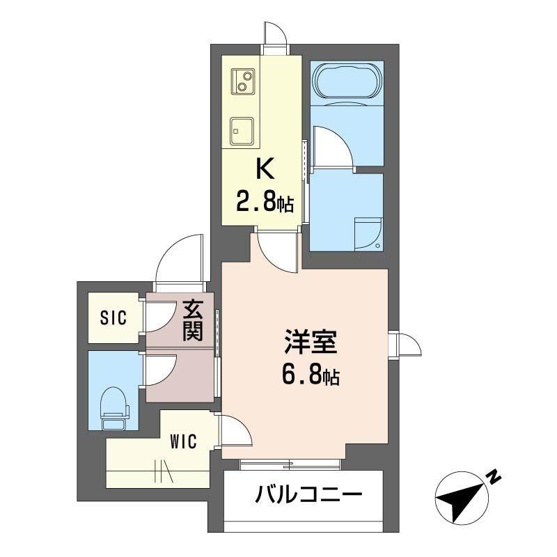 イーストハウス(1K/3階)の間取り写真