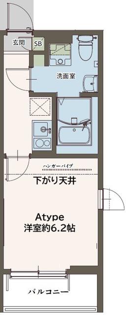 AGRANDE ODAKYU-SAGAMIHARAIV(1K/2階)の間取り写真