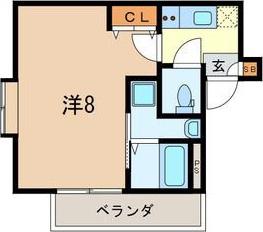 ペアドレン(1K/2階)の間取り写真