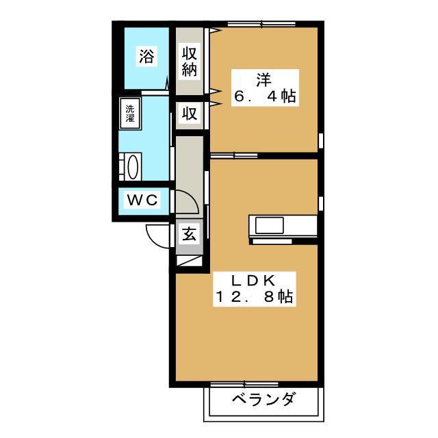 メゾンシェーナ(1LDK/2階)の間取り写真