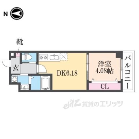 TERRAHANSHINAMAGASAK(1DK/1階)の間取り写真
