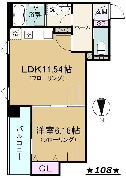プラムコート東中野(1LDK/1階)の間取り写真