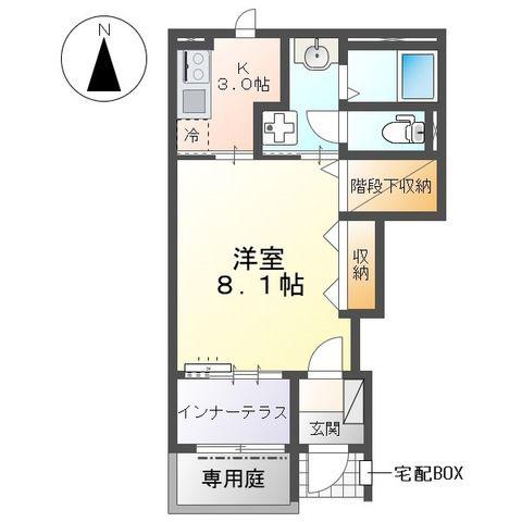 大和市深見台アパート(1K/1階)の間取り写真