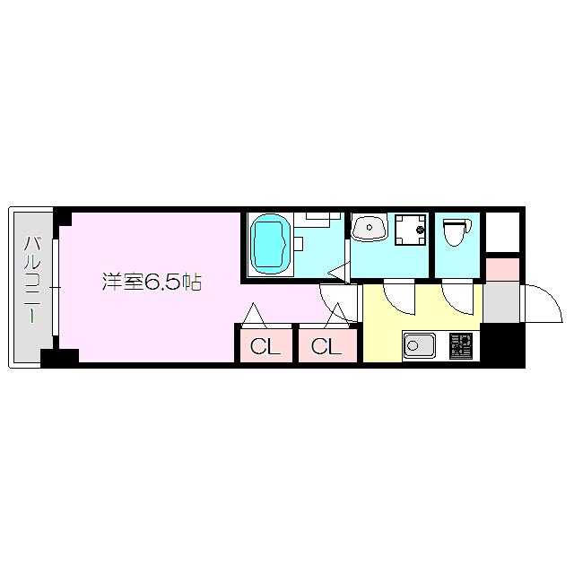 S-RESIDENCE新大阪RISH(1K/12階)の間取り写真