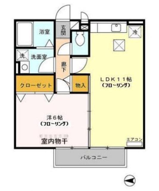 プレジオ(1LDK/1階)の間取り写真