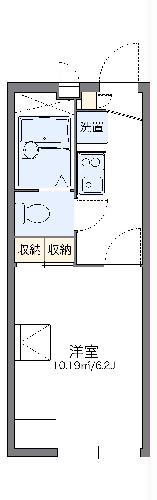 レオパレスWELL(1K/1階)の間取り写真