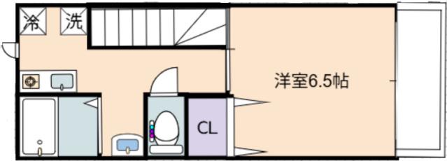 RELUXIA(1K/2階)の間取り写真