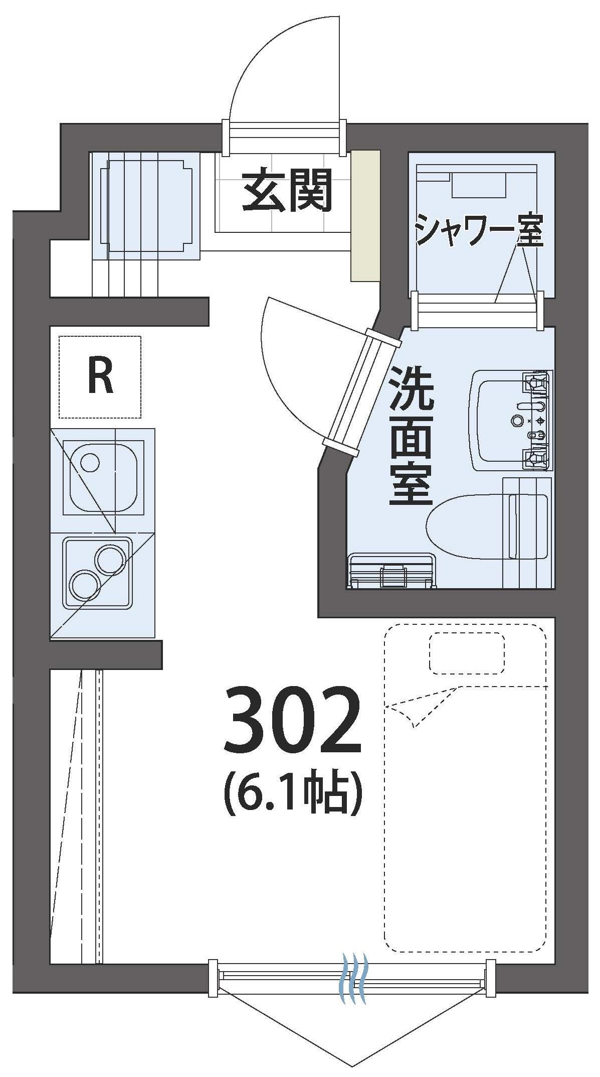 SIESTAVILLA平和台CONTEMUSE(ワンルーム/3階)の間取り写真