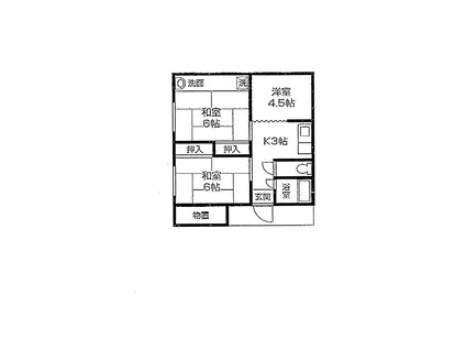 後藤アパート(3K/2階)の間取り写真