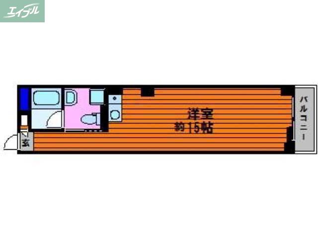 KSビル(ワンルーム/5階)の間取り写真