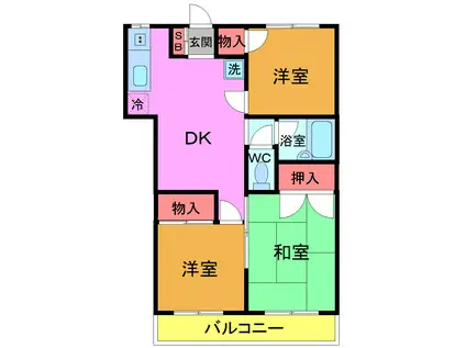 メゾン平成アネックス(3DK/3階)の間取り写真