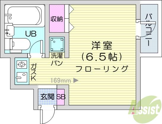 オノレジデンス(ワンルーム/4階)の間取り写真