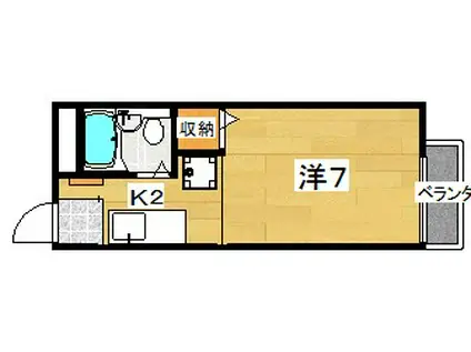 メモワール佐倉(1K/2階)の間取り写真