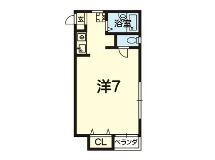 新屋敷壱番館(ワンルーム/3階)の間取り写真