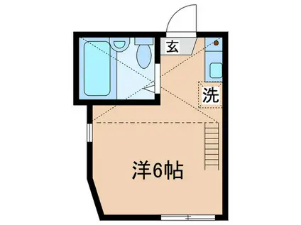 ユナイト衣笠ロジャー・スペリ―(ワンルーム/1階)の間取り写真