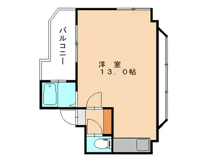中津口トクシンビル(ワンルーム/3階)の間取り写真