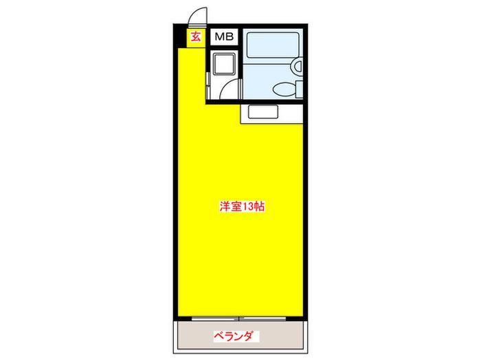朝日プラザ高津III(ワンルーム/12階)の間取り写真