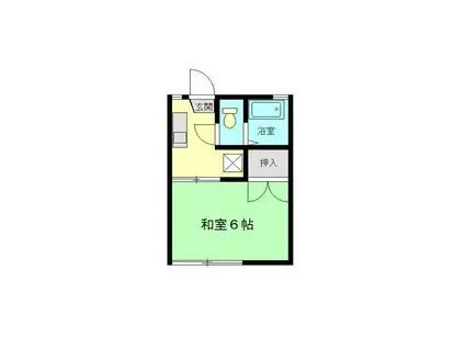 岡崎ハイツI(1K/2階)の間取り写真
