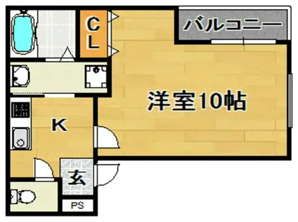 フジパレス豊里VI番館(1K/2階)の間取り写真