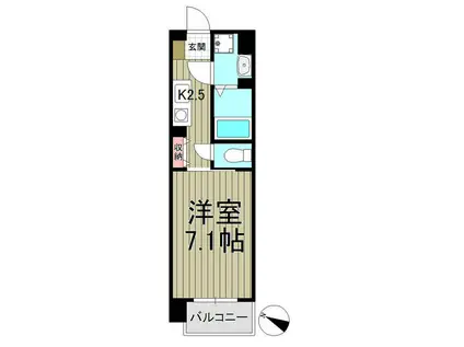 スクエアーズ鎌倉(1K/4階)の間取り写真