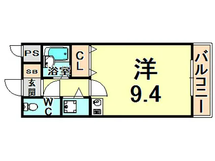 MARIMOマンション(1K/2階)の間取り写真