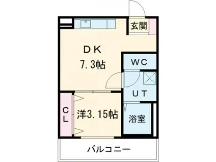 FSTYLE八尾・太田5丁目(1DK/2階)の間取り写真