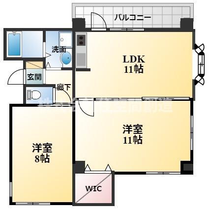 ロイヤルスプリングス(2LDK/4階)の間取り写真