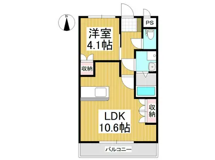 サンロード(1LDK/2階)の間取り写真