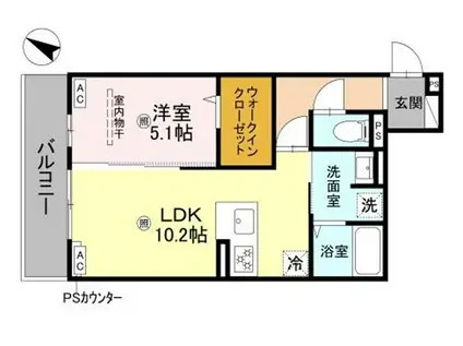 KANEMASA(1LDK/2階)の間取り写真