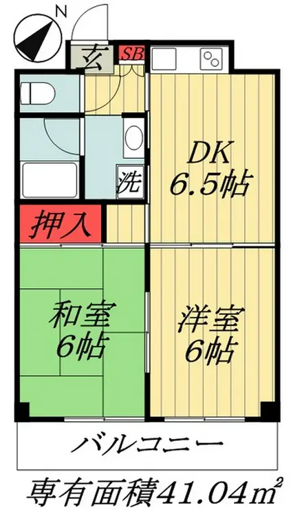 パピヨン行徳 1階階 間取り