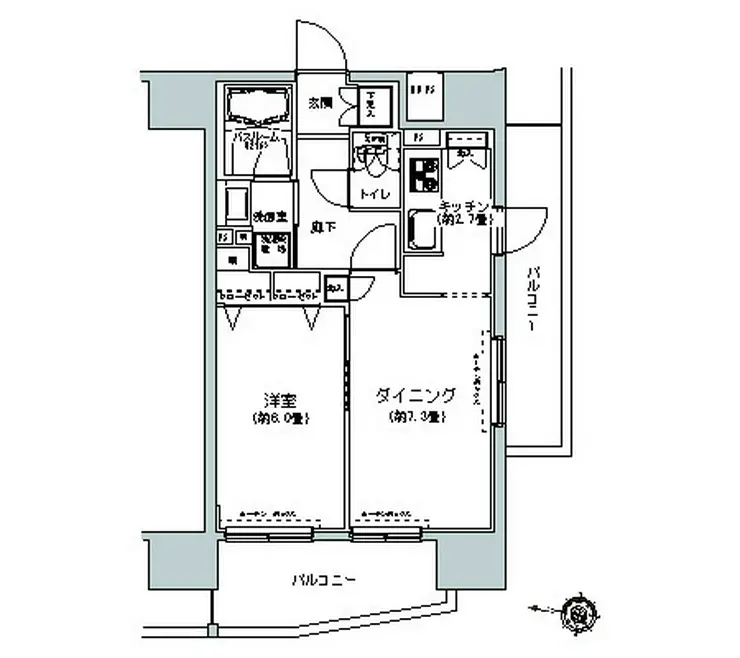 パークキューブ板橋本町 7階階 間取り