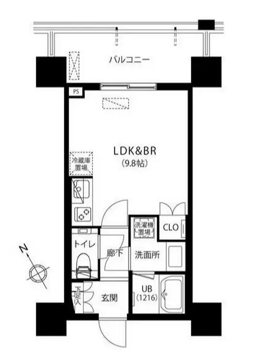 シティタワー新宿 12階階 間取り