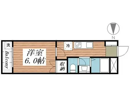 SKハイツ(1K/2階)の間取り写真