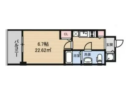 S-RESIDENCE北浜(1K/12階)の間取り写真