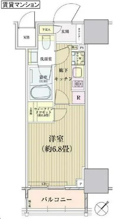 パークリュクス白金高輪 10階階 間取り
