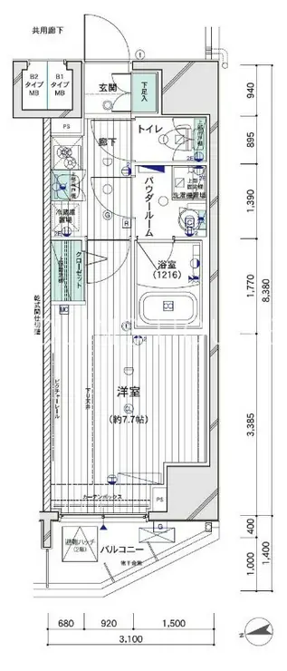 メインステージ大山II 2階階 間取り