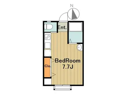 イーストガーデンウィズ橋本(ワンルーム/1階)の間取り写真