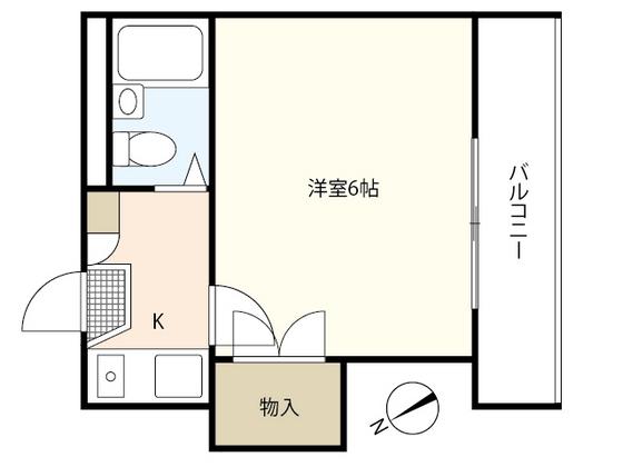 メゾングリーン(1K/2階)の間取り写真
