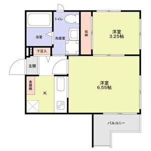 ルーブル三鷹参番館(2K/2階)の間取り写真