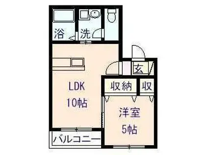 TAKESHO HOUSE(1LDK/2階)の間取り写真