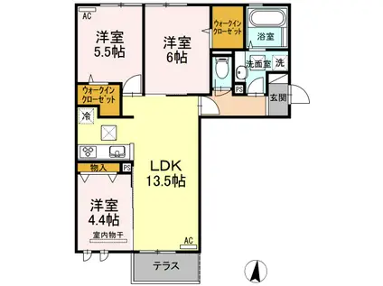 コンフォール柳丸(3LDK/2階)の間取り写真